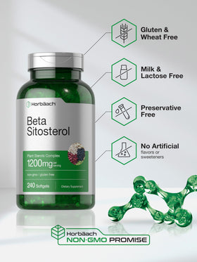 Horbäach Beta Sitosterol softgel capsules close-up