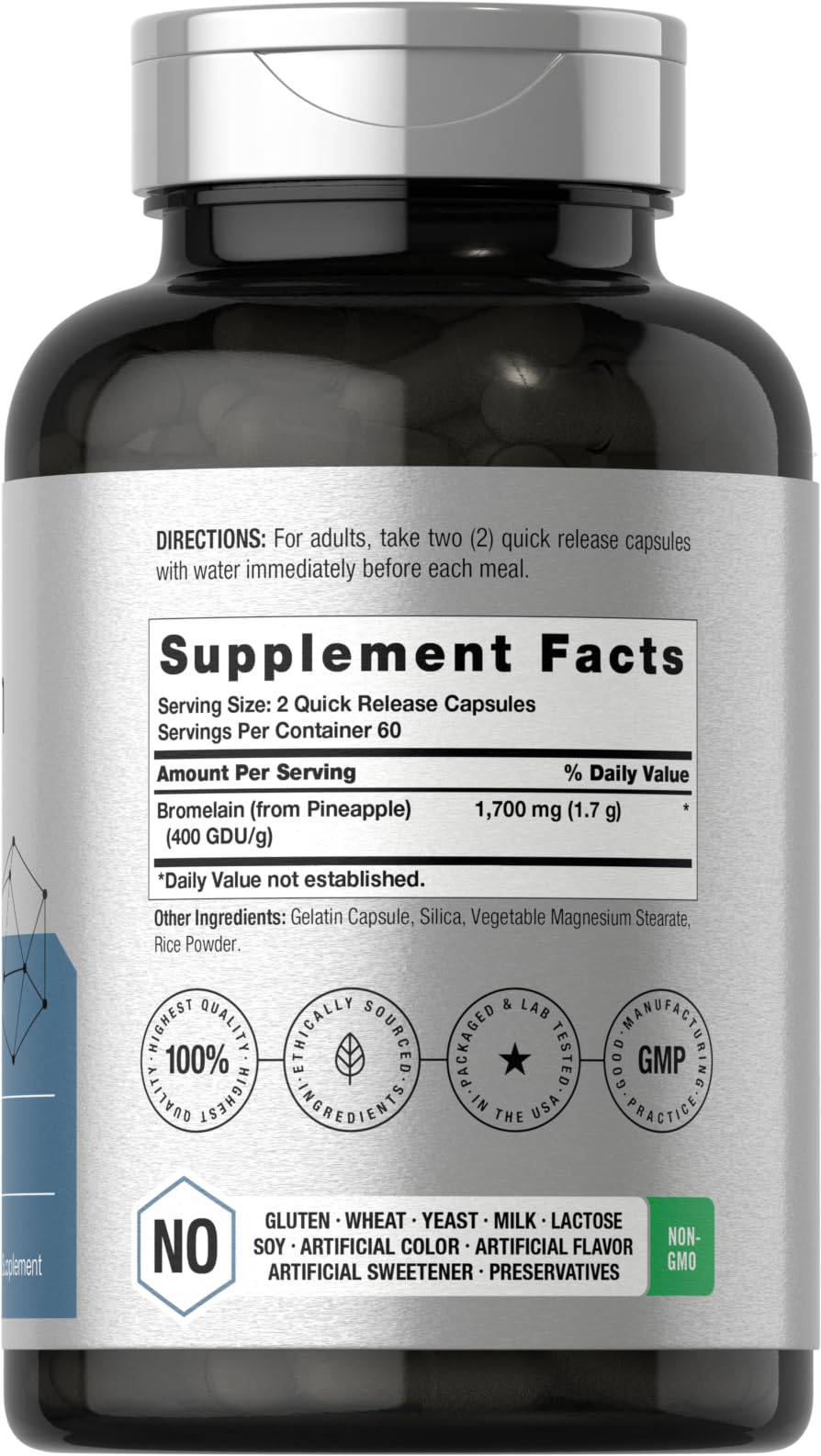 Horbäach Bromélaïne 120 capsules emballage
