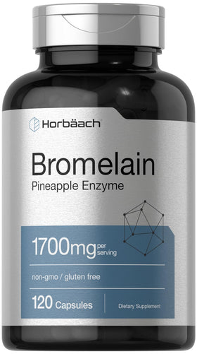 Horbäach Bromélaïne 1700 mg 120 capsules vue de face
