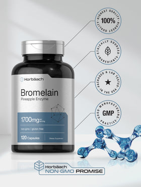 Horbäach Bromélaïne 1700 mg étiquette de produit