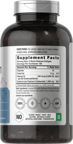 Horbäach Calcium 1200 mg gélules 240 arrière vue