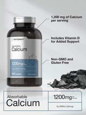 Horbäach Calcium 1200 mg gélules 240 côté vue