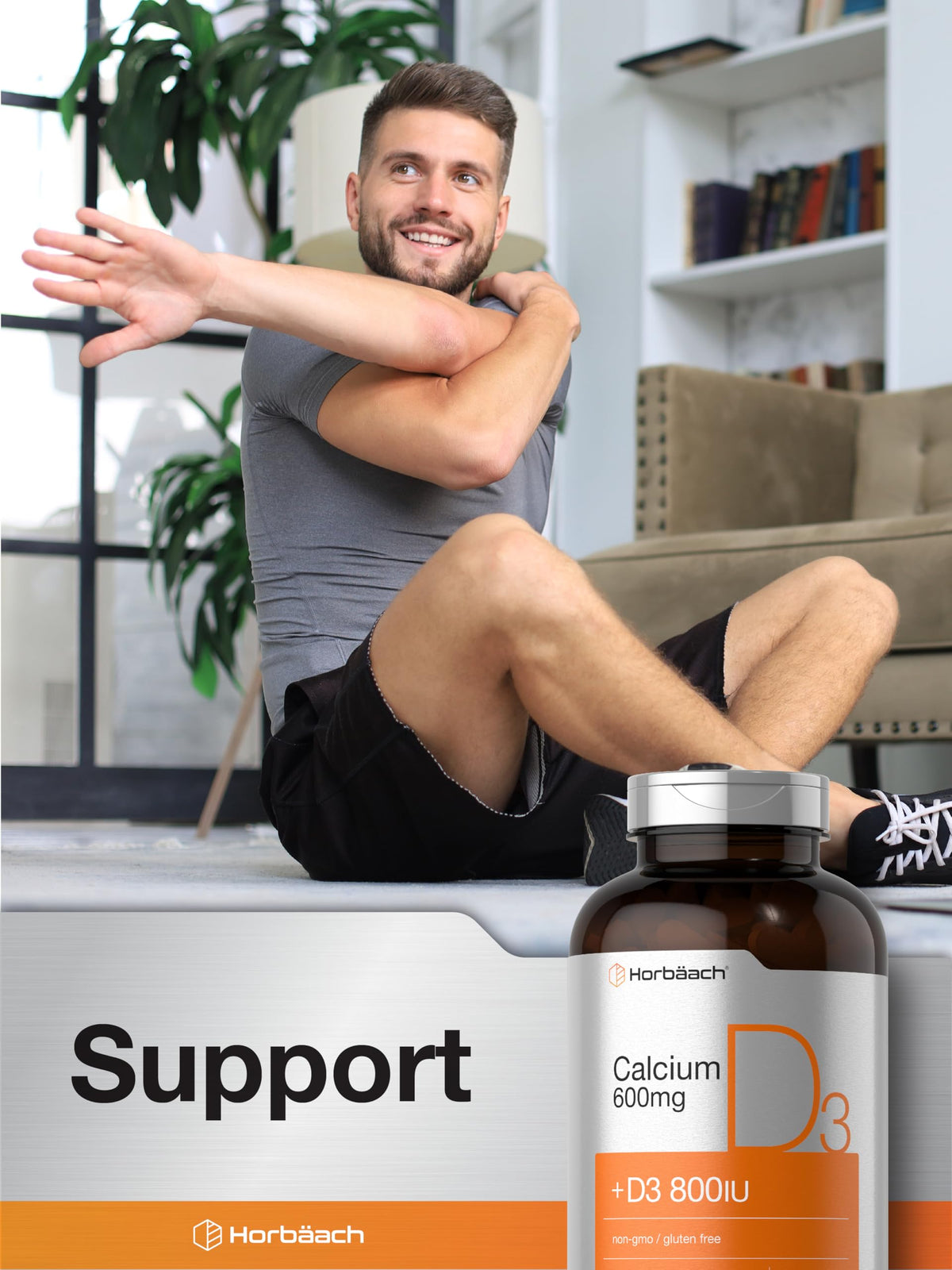 Horbäach Calcium 600 mg comprimés en gros plan