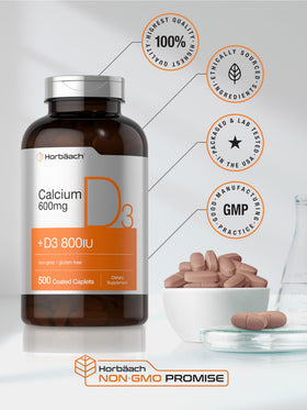 Horbäach Calcium 600 mg vue de côté du produit