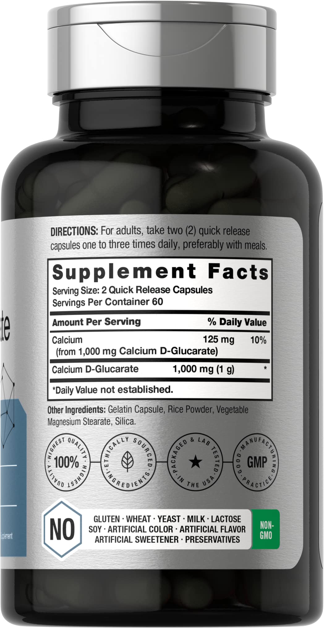 Horbäach Calcium D-Glucarate 120 capsules emballage
