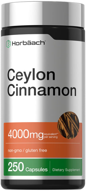 Horbäach Capsules de Cannelle de Ceylan 250 Comprimés vue avant