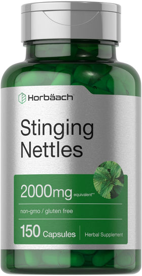 Horbäach Capsules Ortie 150 unités vue avant avec étiquette