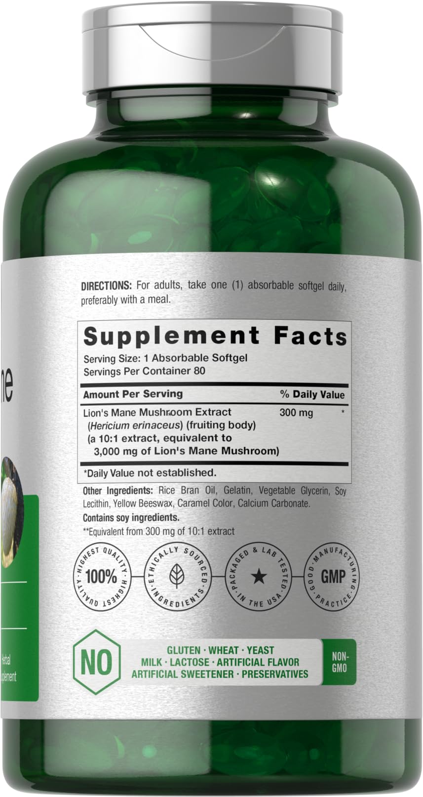 Horbäach champignon Lion's Mane capsules côté