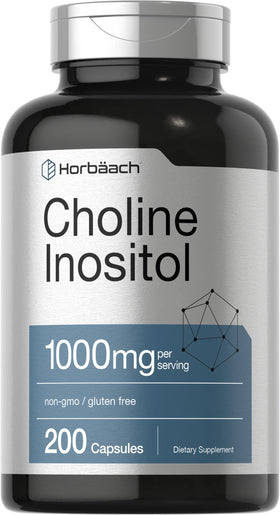 Horbäach Choline Inositol 1000mg 200 capsules vue de face