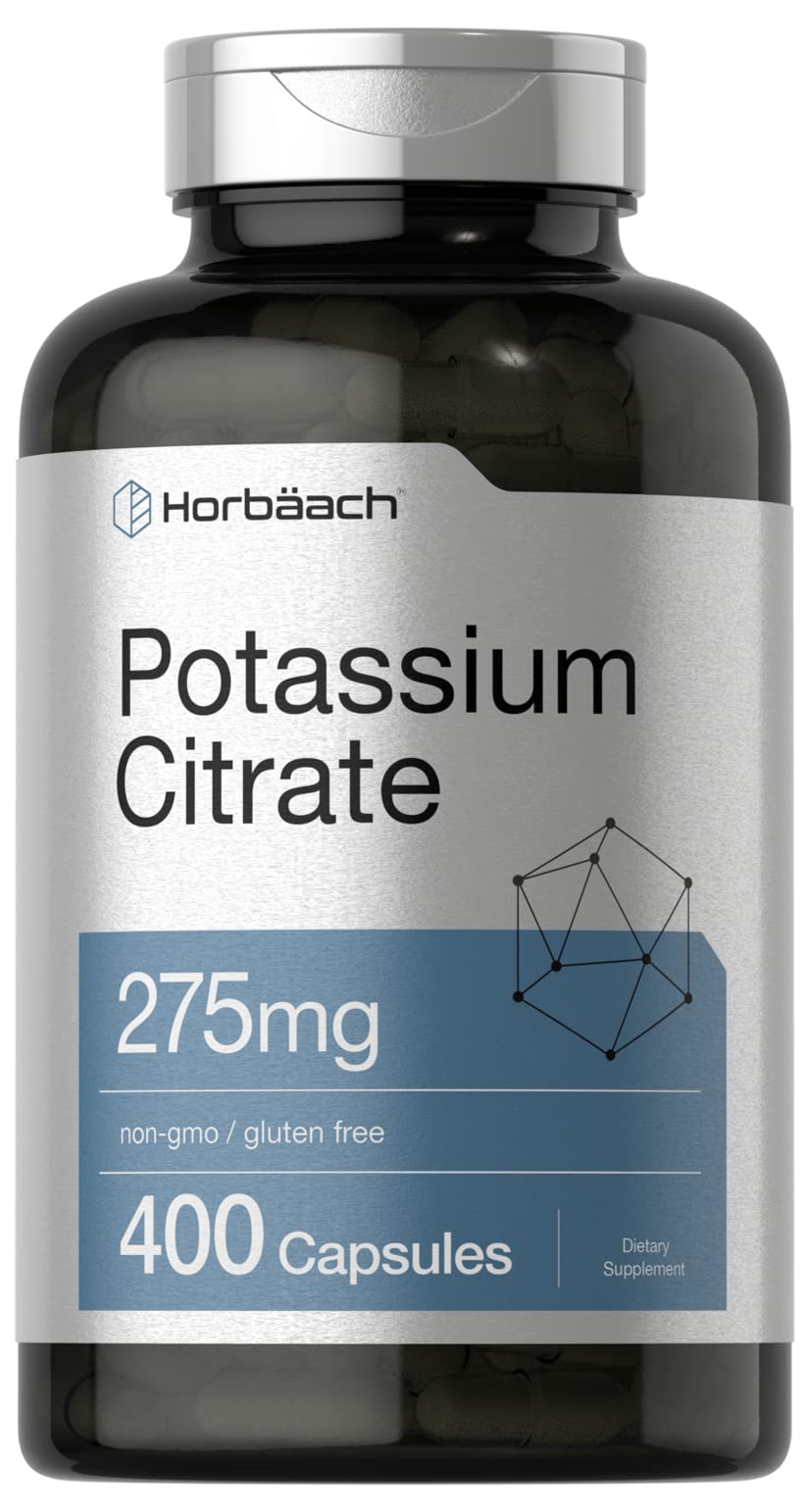 Horbäach Citrate de Potassium 400 capsules en bouteille frontale