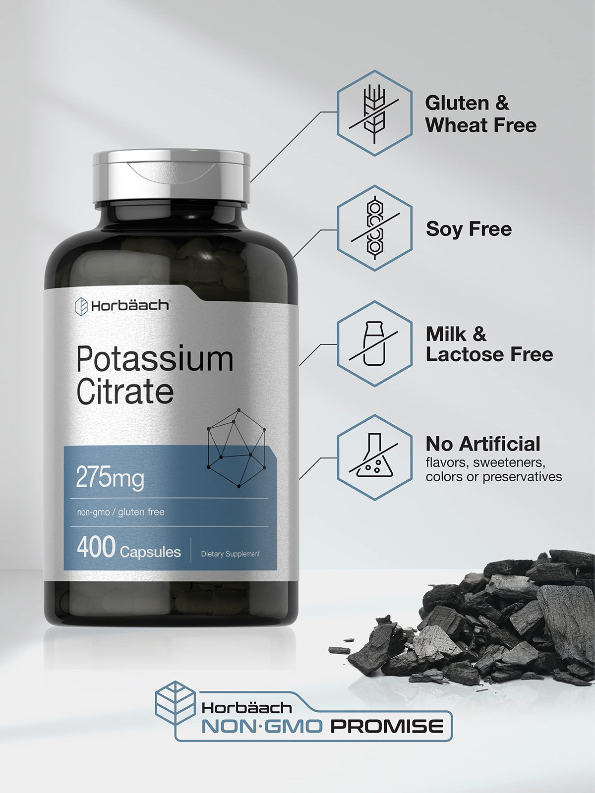 Horbäach Citrate de Potassium sur fond blanc