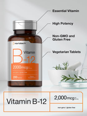 Horbäach Complément Alimentaire B12 2000 mcg ingrédients