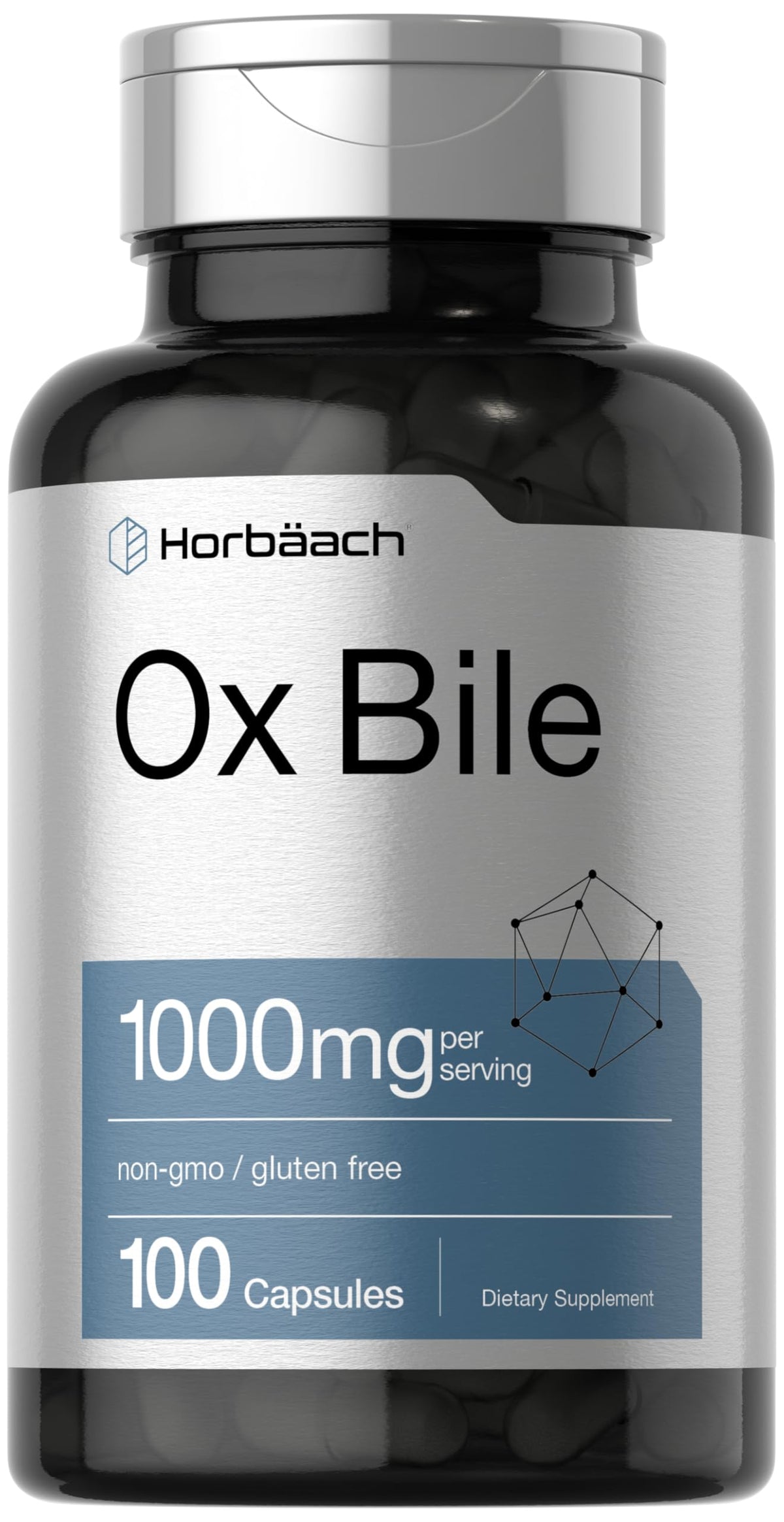 Horbäach complément alimentaire bile de bœuf 1000mg vue avant