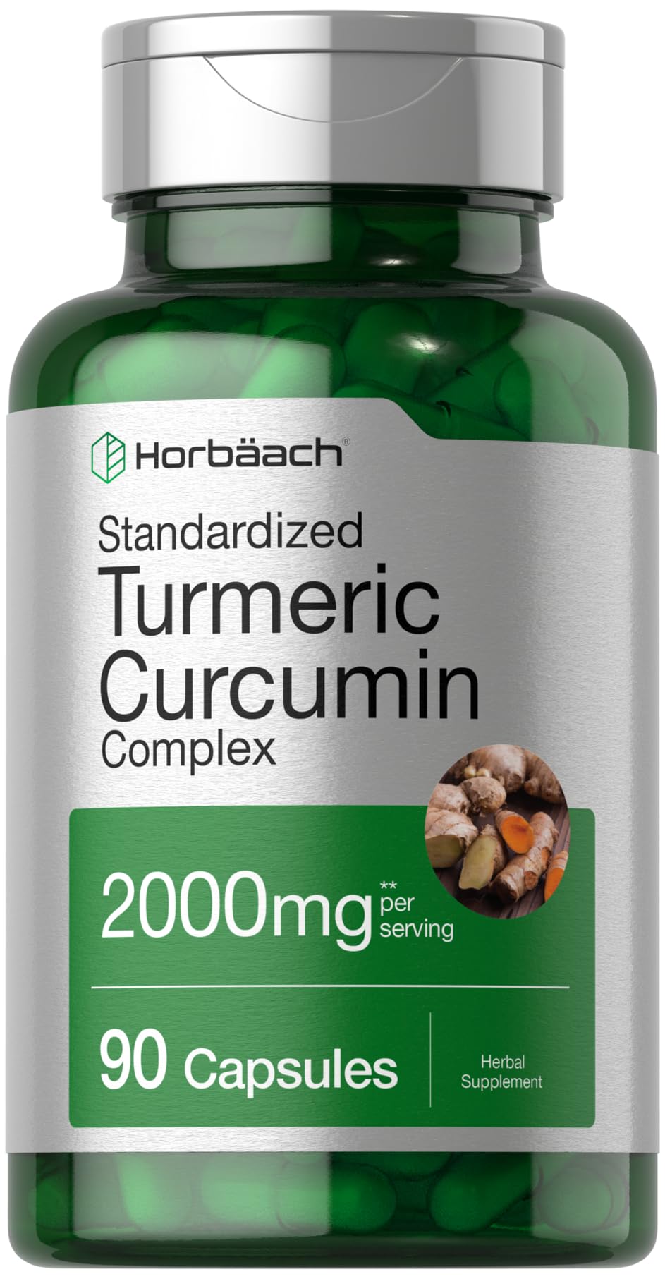 Horbäach Complément Alimentaire Curcuma 90 Capsules - vue avant