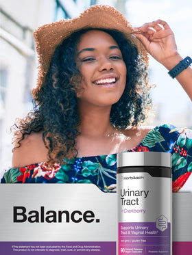 Horbäach Complément Alimentaire Santé Urinaire Femme 90 Capsules Végétales sur une table