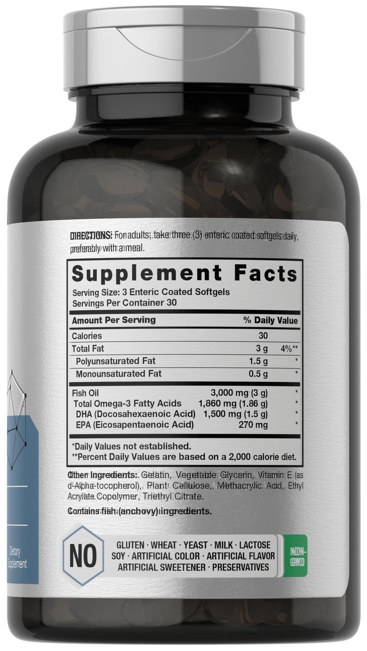Horbäach Complément DHA 1500mg 90 gélules étiquette et détails