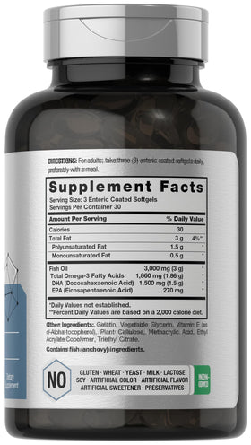 Horbäach Complément DHA 1500mg 90 gélules étiquette et détails
