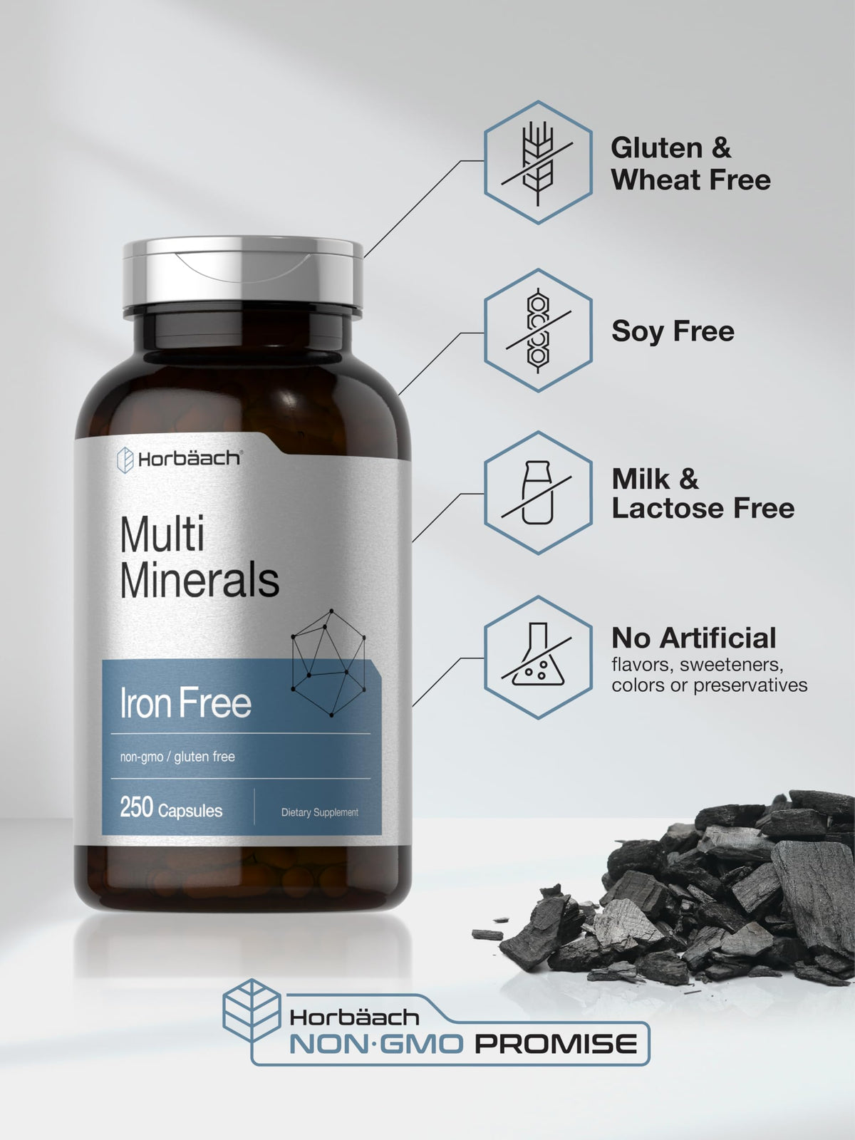 Horbäach complément multiminéraux 250 capsules, présentation du produit