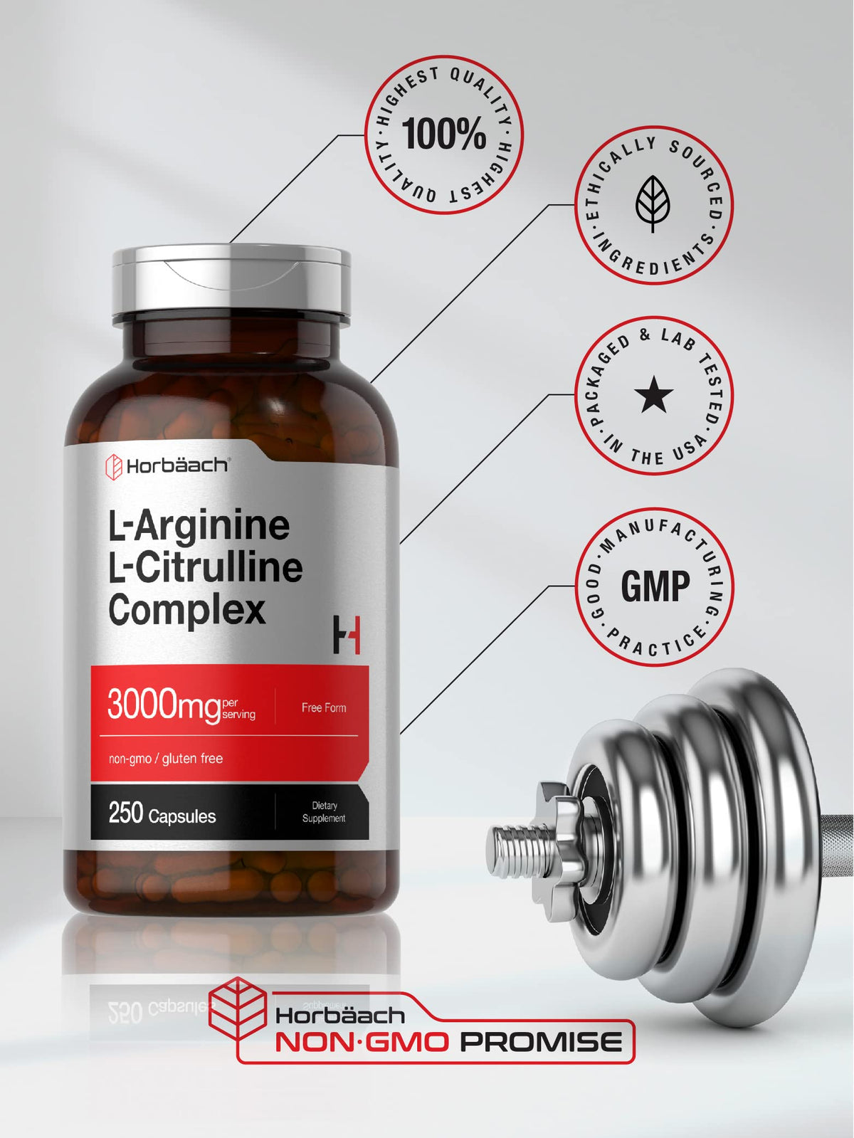 Horbäach Complex L-Arginine L-Citrulline 3000mg ingredients list