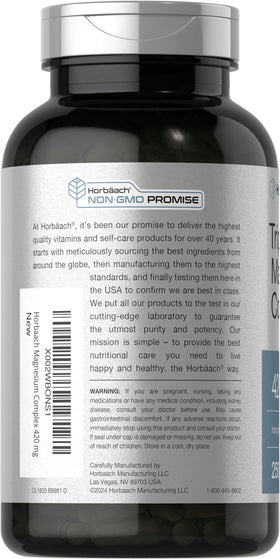 Horbäach Complexe de Magnésium 420 mg 250 capsules côté