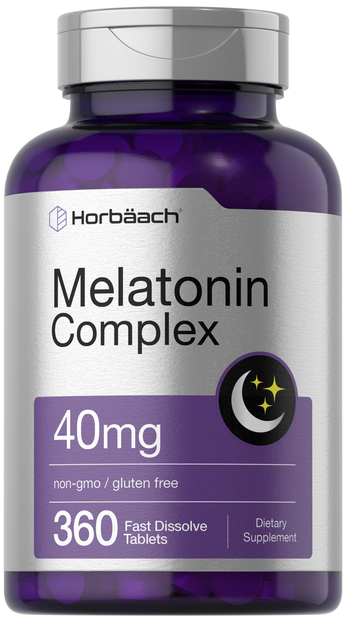 Horbäach Complexe de Mélatonine 40mg vue de face des comprimés
