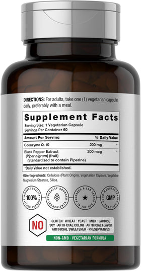 Horbäach CoQ10 200mg capsules montrant le contenu