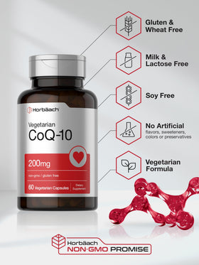 Horbäach CoQ10 200mg capsules sur une table
