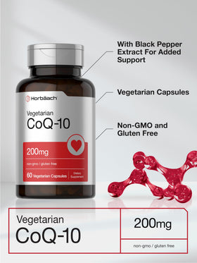 Horbäach CoQ10 200mg capsules, vue de côté