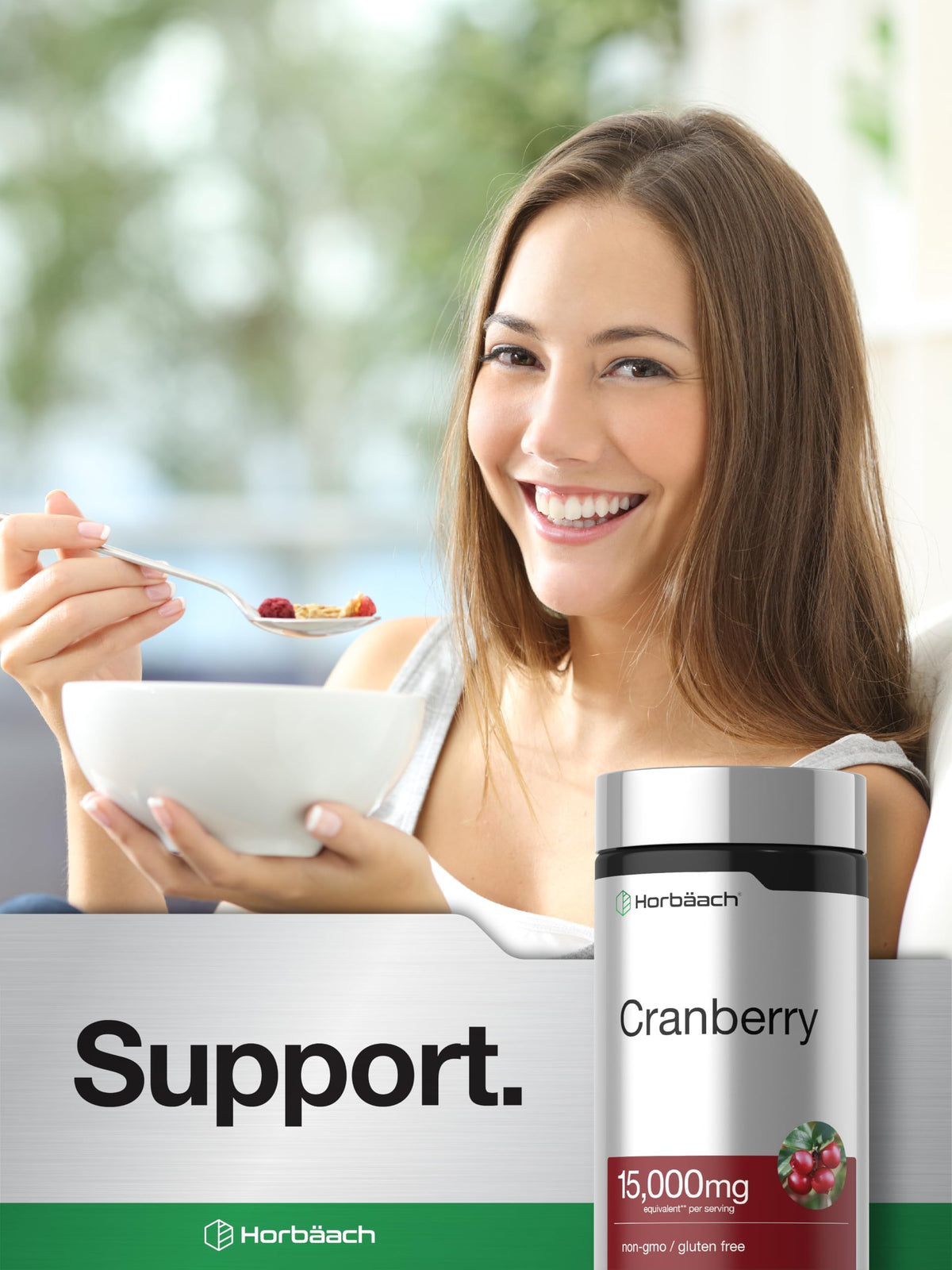 Horbäach Cranberry 250 capsules avec flacon et bouchon
