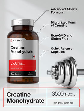 Horbäach Créatine Monohydrate 3500mg, capsules à libération rapide