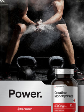 Horbäach Créatine Monohydrate 5g 225 Capsules emballage arrière