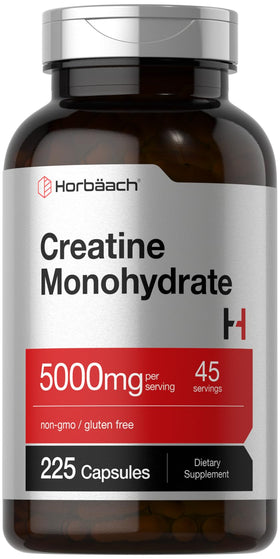 Horbäach Créatine Monohydrate 5g 225 Capsules vue de face