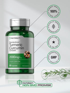 Horbäach Curcuma 90 Capsules - arrière de l'emballage