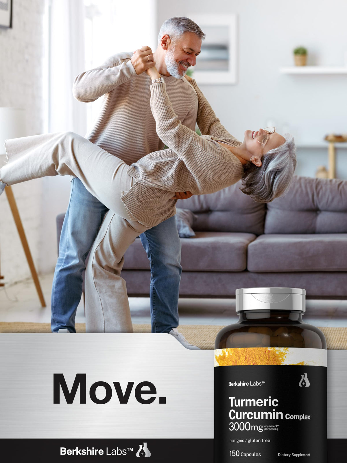 Horbäach Curcuma Curcumine 150 capsules mise en scène sur un fond naturel