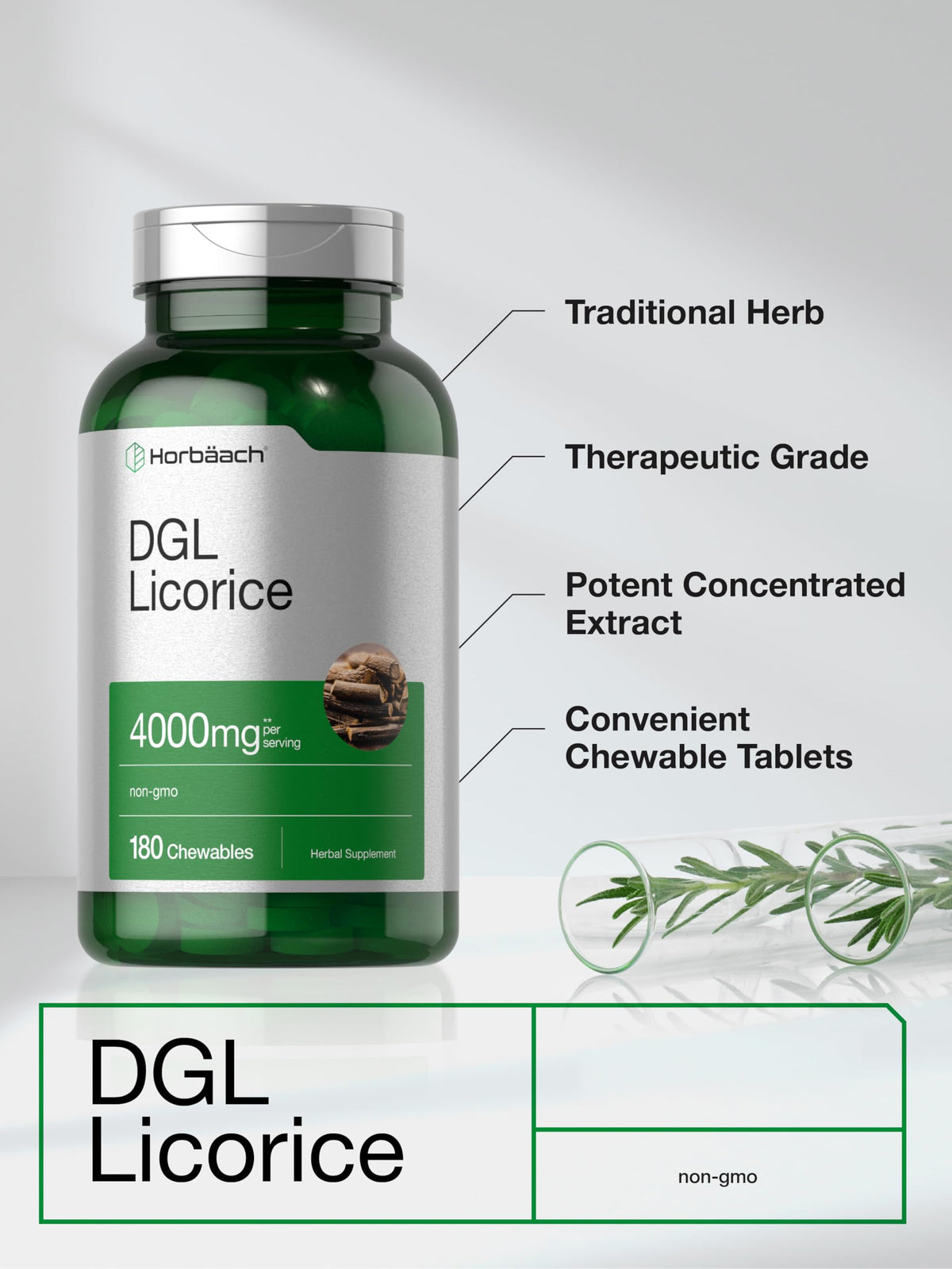 Horbäach DGL Réglisse 180 Tablettes à Mâcher côté