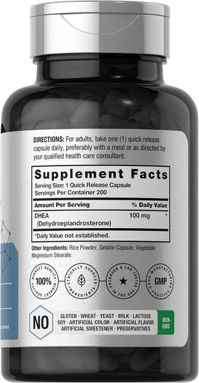 Horbäach DHEA 100mg 200 capsules emballage