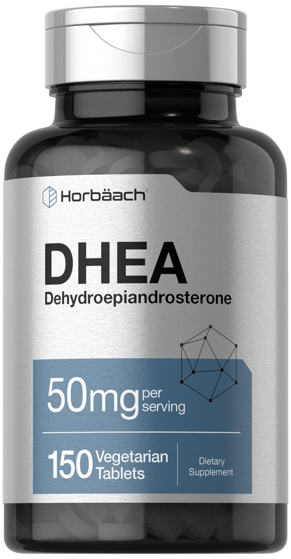 Horbäach DHEA 50mg 150 comprimés boîte vue de face