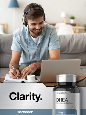 Horbäach DHEA 50mg sur un fond neutre