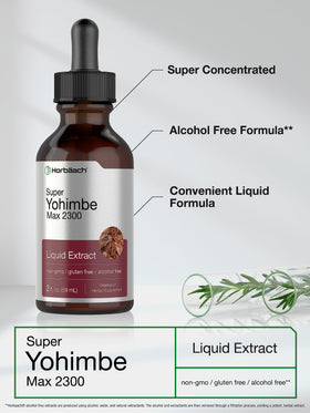Horbäach extrait d'écorce de yohimbe 2300 mg étiquette avec ingrédients