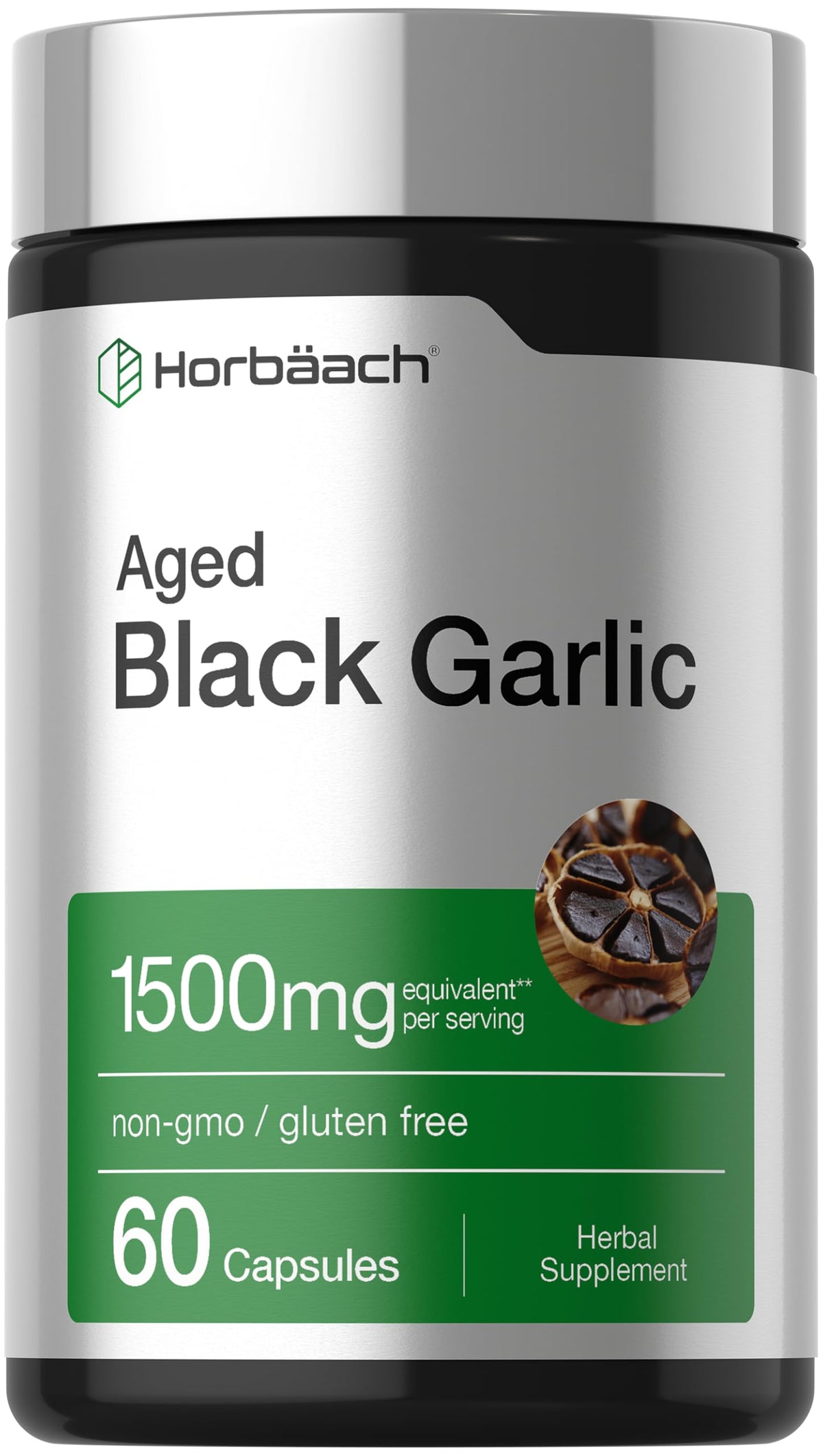 Horbäach Extrait de Ail Vieilli Capsules 60 Compte avant