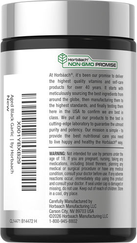 Horbäach Extrait de Ail Vieilli Capsules 60 Compte côté