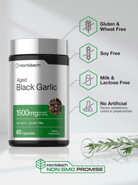 Horbäach Extrait de Ail Vieilli Capsules sur un fond blanc