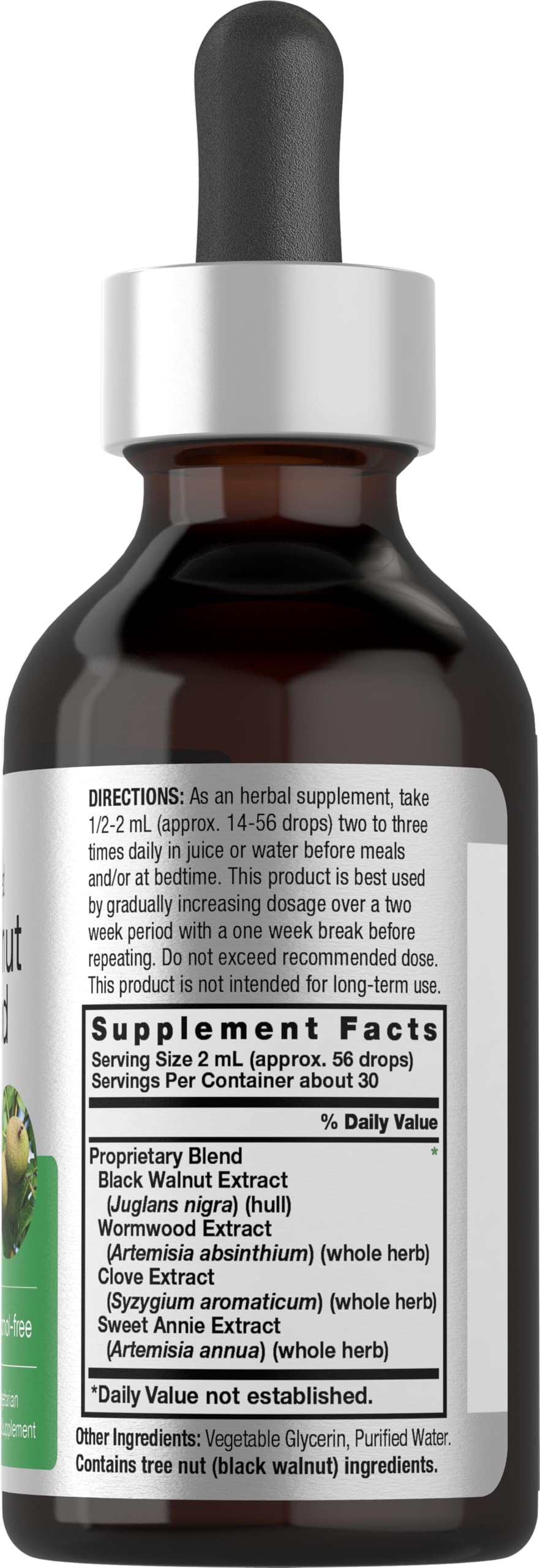 Horbäach Extrait de Coque de Noix Noire et Absinthe 60 ml - étiquette