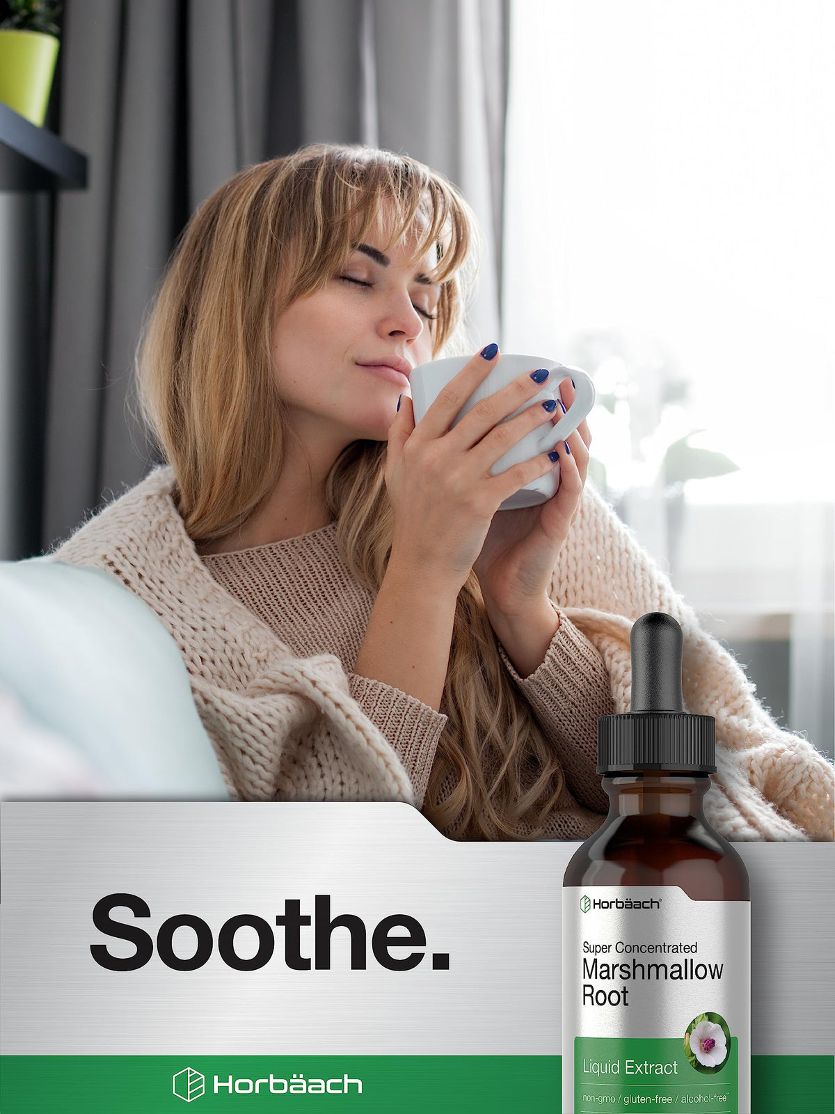 Horbäach Extrait de Racine de Guimauve 60 ml avec ingrédients naturels