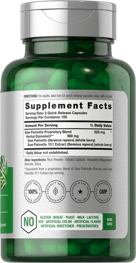 Horbäach Extrait de Saw Palmetto - flacon et capsules