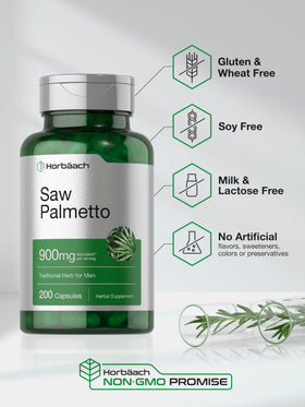 Horbäach Extrait de Saw Palmetto - vue de l'arrière du flacon