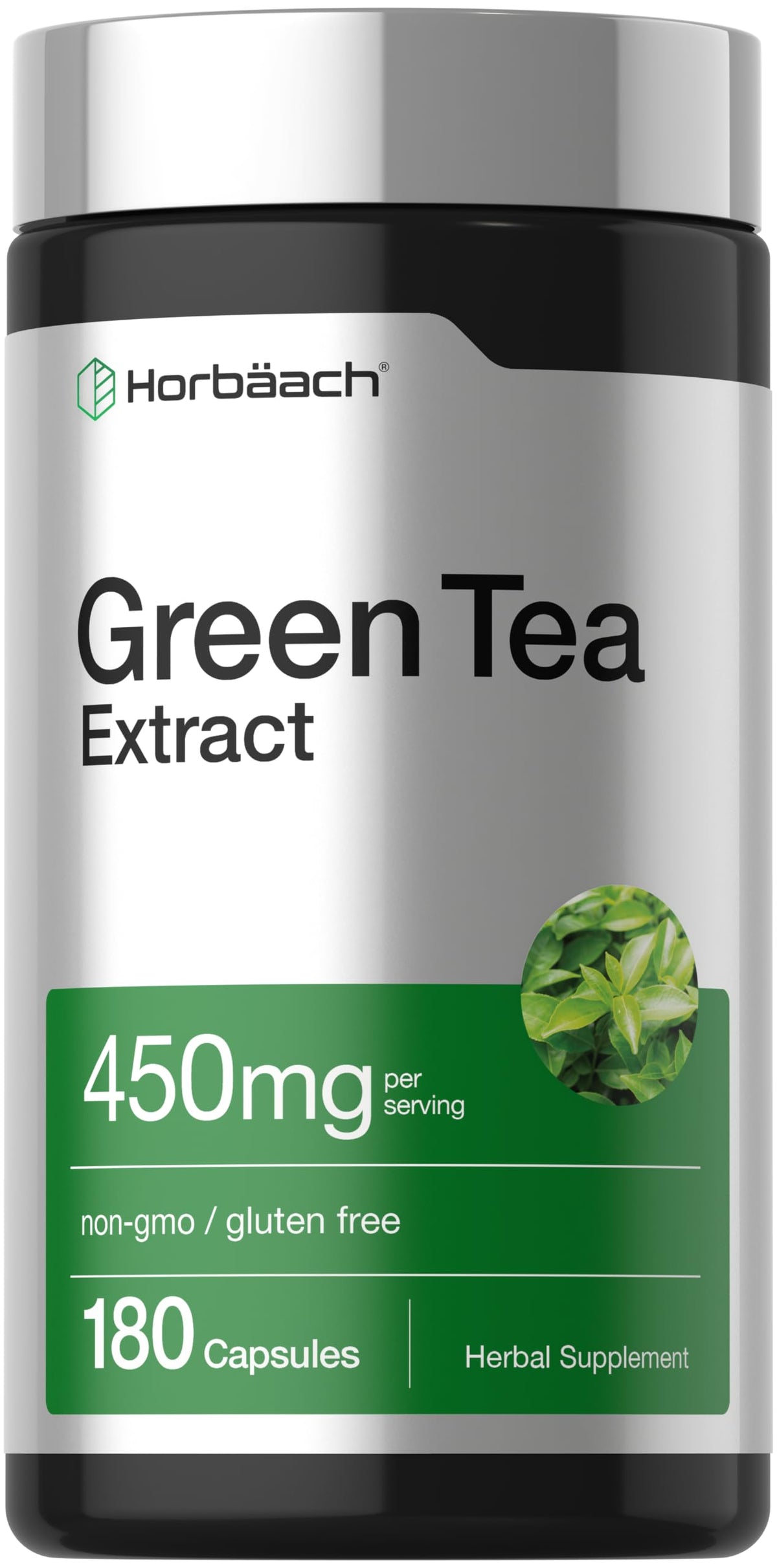 Horbäach extrait de thé vert 450mg boîte de 180 capsules