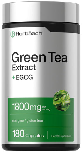 Horbäach extrait de thé vert EGCG 180 capsules vue avant