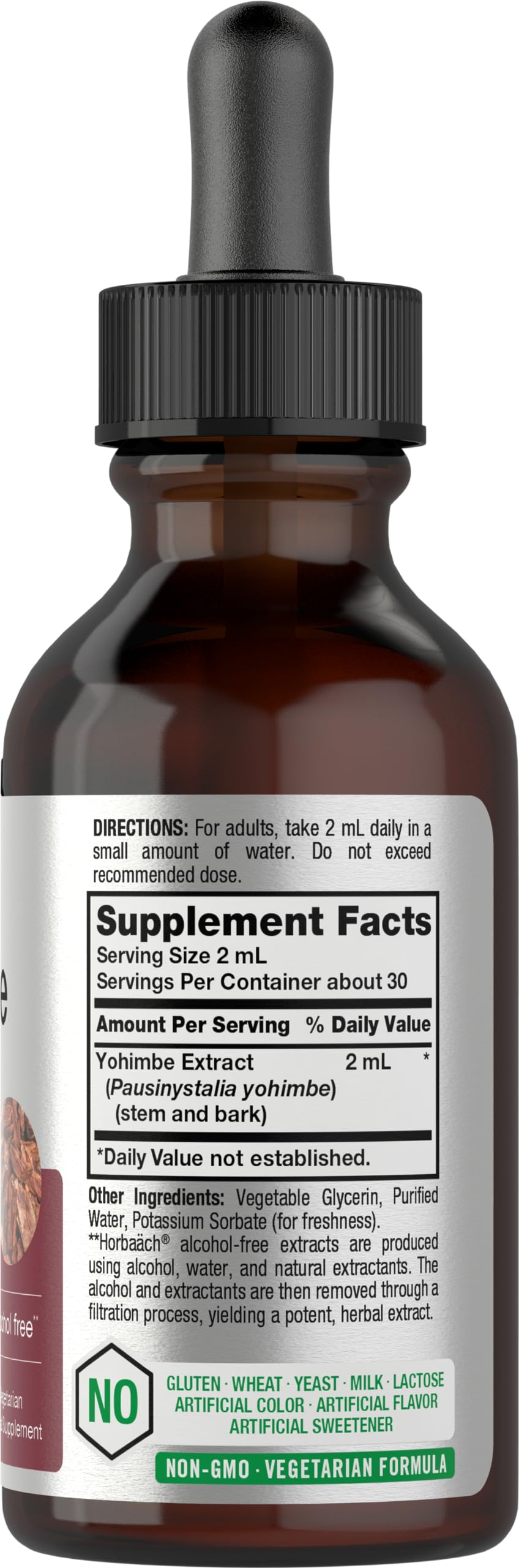 Horbäach extrait liquide d'écorce de yohimbe 2300 mg bouteille
