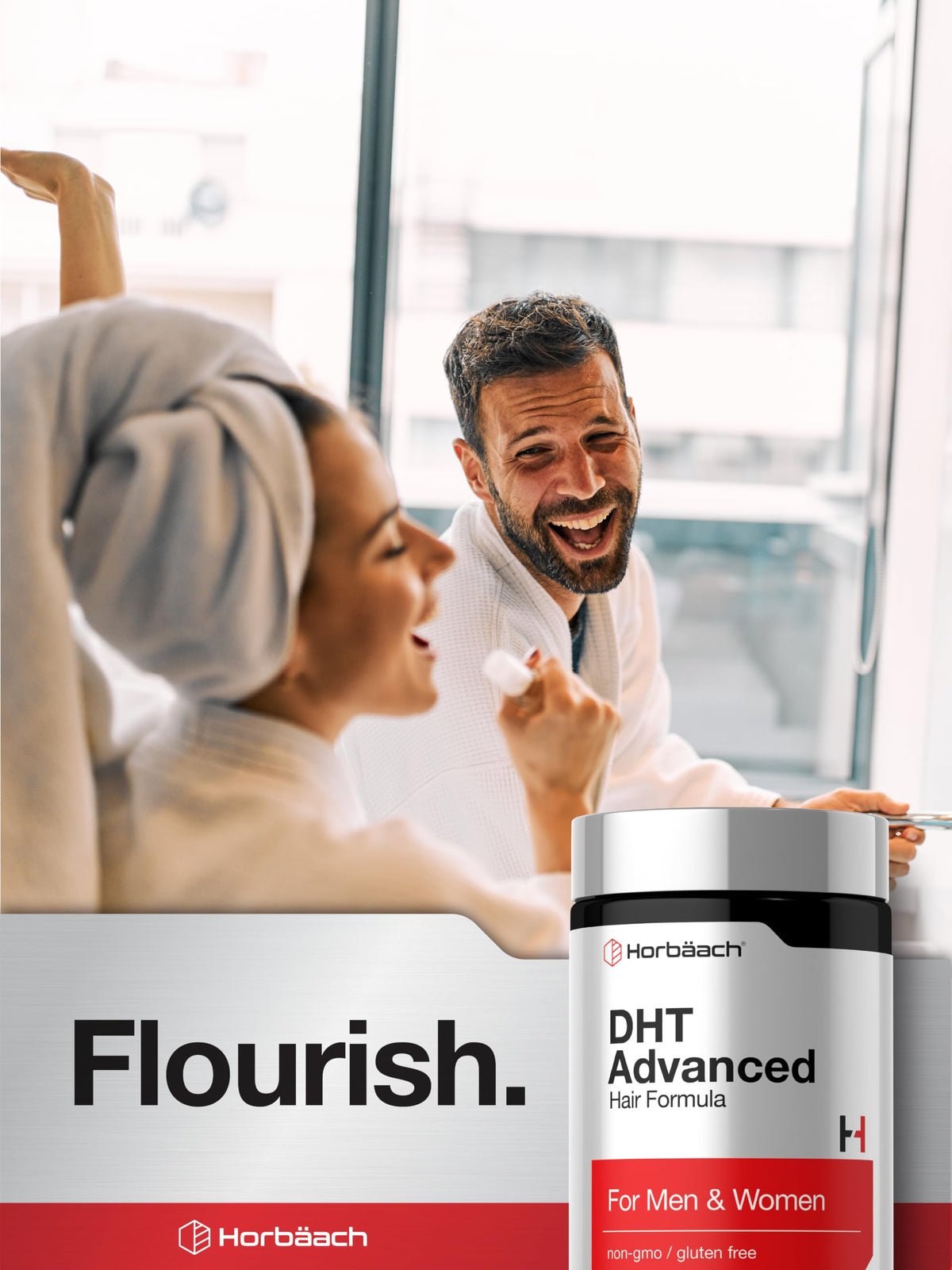 Horbäach Formule Avancée DHT comprimés présentés sur une table